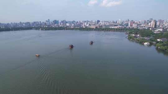 杭州西湖风景区航拍