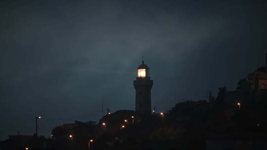 Port De Sete，灯塔，法国，城