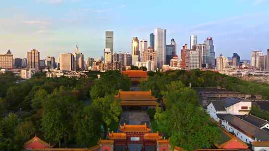 南京城市古建筑与现代建筑全景