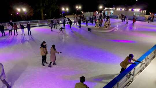 商场游乐园滑冰场、旱冰场视频素材模板下载