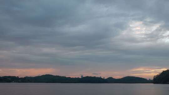 东莞同沙生态公园夜景湖光山色风光延时