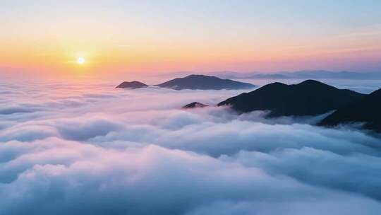 山间云海日出全景