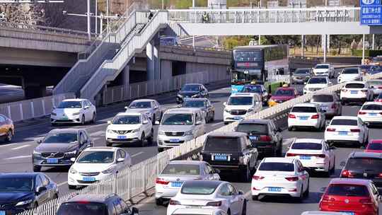 北京交通拥堵车流堵车