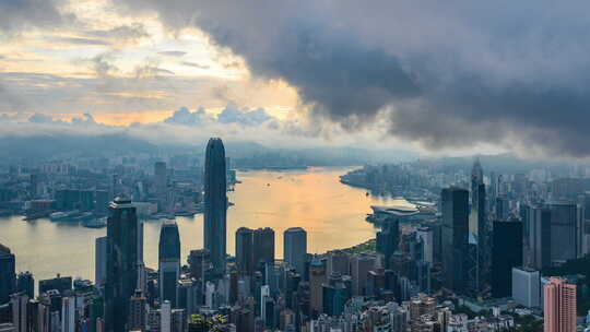 香港维多利亚港延时