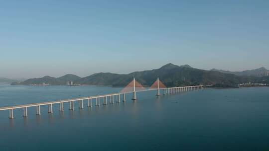 航拍广东省惠州市海湾大桥