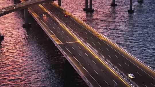 青岛胶州湾大桥视频素材模板下载