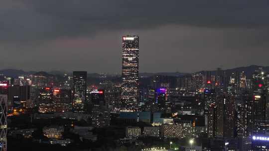 南山区汉京大厦夜景航拍