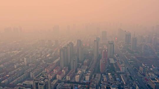 城市中雾霾天气