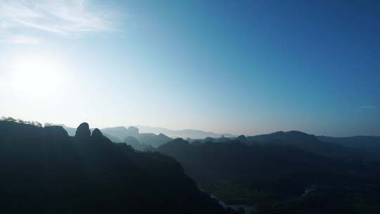 山峰日出延时阳光云朵武夷山自然风光风景