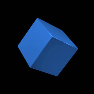 方块立方体旋转透明通道
