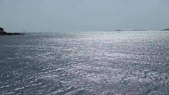 波光粼粼大海海面视频素材模板下载
