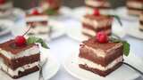红丝绒蛋糕 甜品高清在线视频素材下载