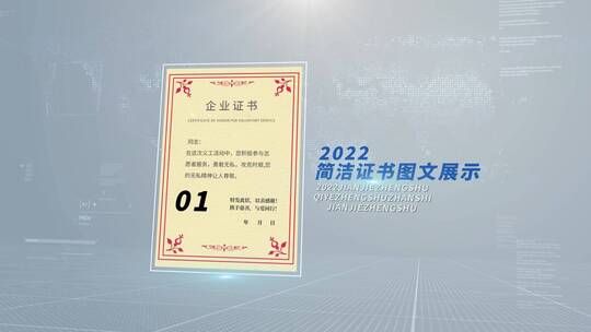 大气简洁证书展示