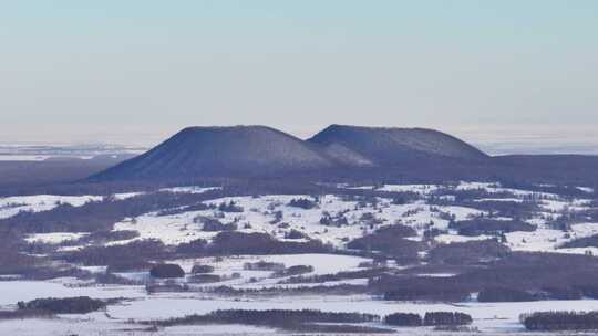 五大连池冬季火山航拍