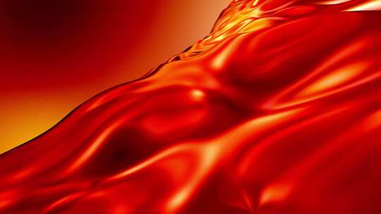 潮流动感红色液态流体金属质感抽象循环背景视频素材模板下载