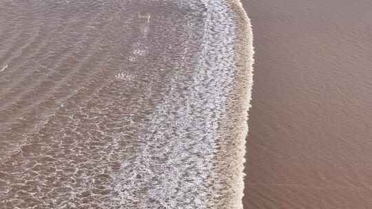 浙江杭州钱塘江潮水江东大桥潮水