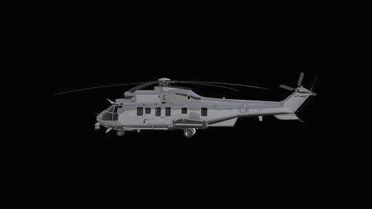 直升机三维立体模型元素展示