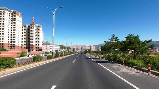 汽车窗外的风景城市