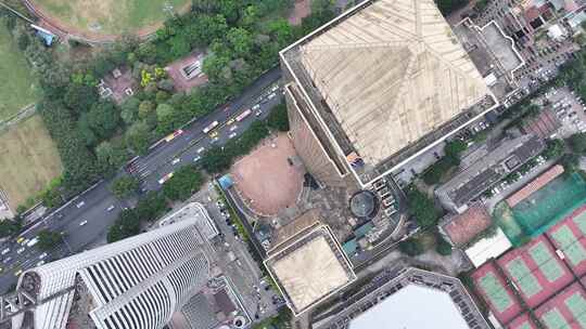 广州天河区CBD中轴建筑航拍