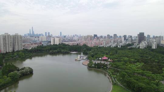 上海杨浦区黄兴公园4K航拍