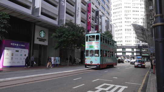 香港铜锣湾马路街景