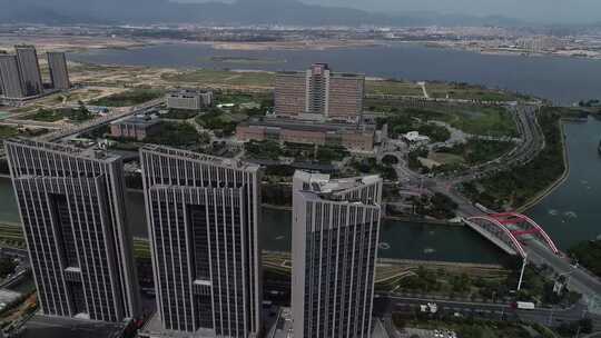 福建省厦门市海沧区马銮湾生活广场航拍