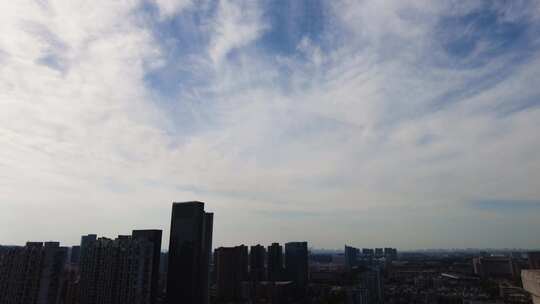 城市蓝天白云延时摄影风景视频素材