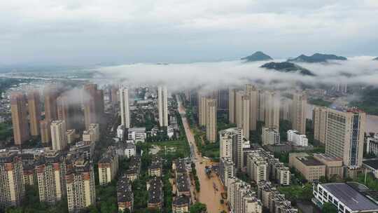 2024年6月下旬黄山市暴雨后洪水来袭