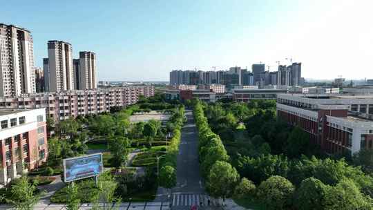 大学高校宣传校园夏日晴天