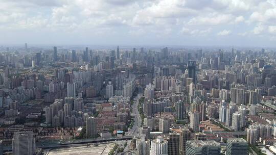 上海浦东新区全景4K航拍原素材
