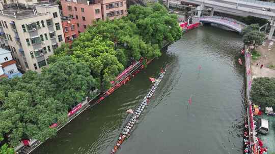 中国佛山市南海区漖表李氏宗祠龙舟景