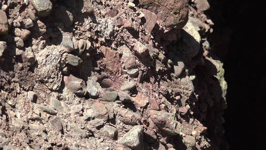 悬崖表面的岩石细节视频素材模板下载