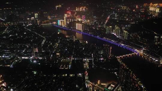 泉州夜景航拍晋江夜景安溪夜景唯美城市夜景