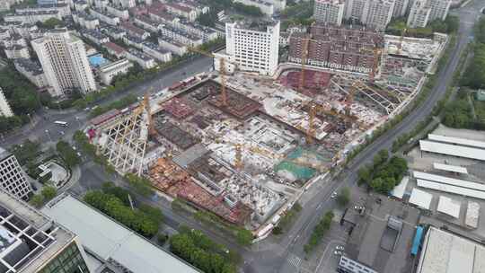 建筑工地天线，上海，中国