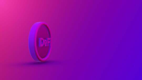 Defi 2.0旋转硬币循环背景4K