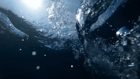 水下气泡光影素材