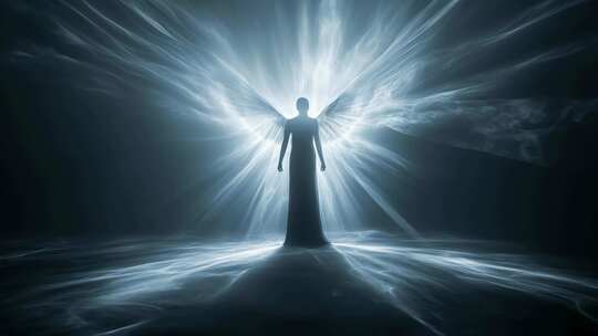 天使形象光芒特效素材