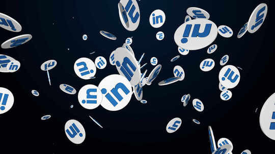 LinkedIn徽标背景循环