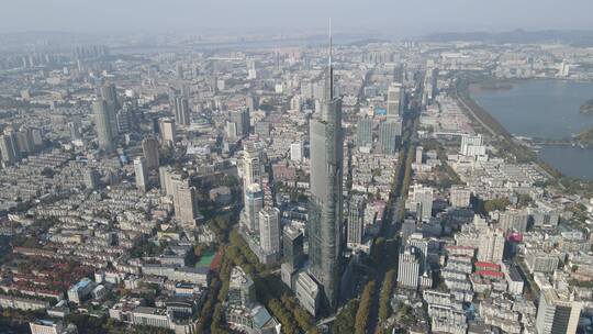 航拍南京城市宣传片地标建筑