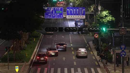 夜晚城市道路