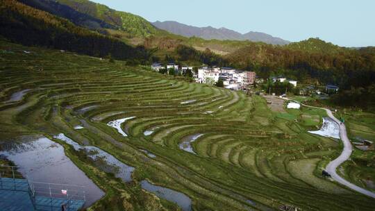 清远欧家梯田航拍素材