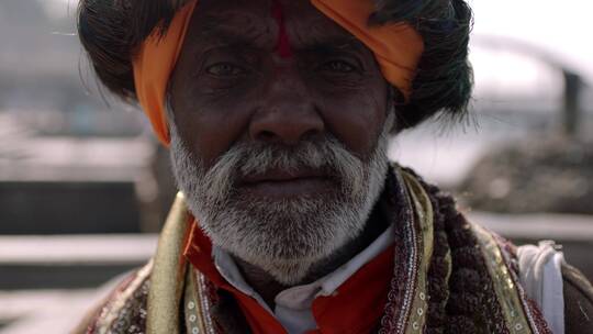 印度人脸上的眼脉轮 视频素材模板下载