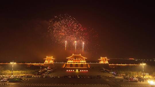 洛阳市定鼎门新年烟花秀