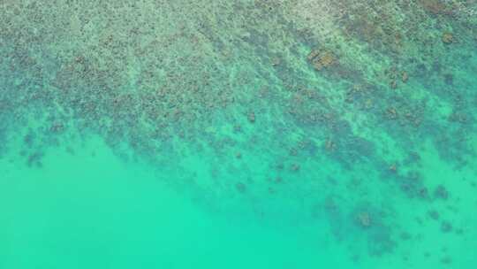 航拍国家海岸海南三亚三亚湾绿松石色海岸线