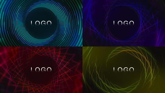 酷炫抽象线条阵列背景LOGO4KAE工程