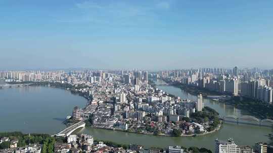 航拍惠州大景惠州城市建设