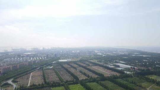 上海崇明长兴岛全景4K航拍视频素材模板下载