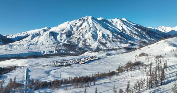 新疆旅游地-喀纳斯、禾木（冬季雪景）