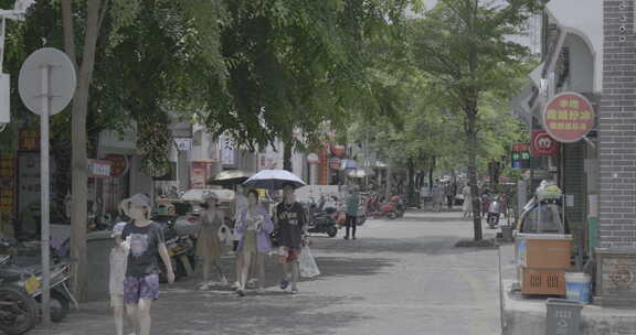 三亚海棠湾 后海 游客 街道 渔村 旅游