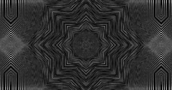 463 4K超清时尚简约黑白细线条阵列万花筒